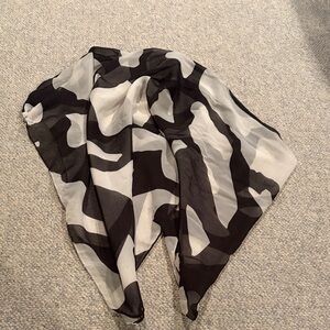 Black and White Camouflage Scarf